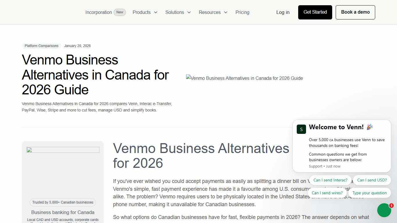 Venmo Business Alternatives in Canada for 2026 Guide