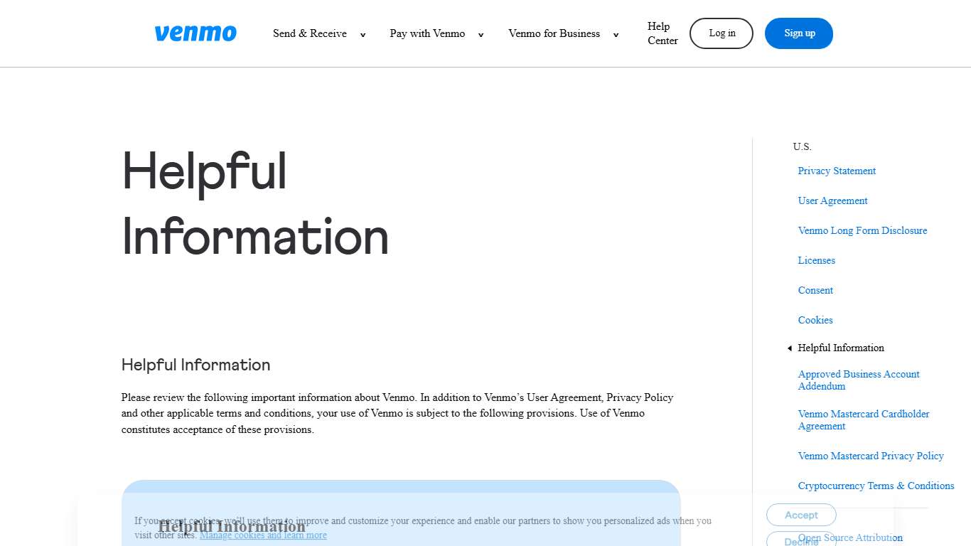 Venmo: Helpful Information